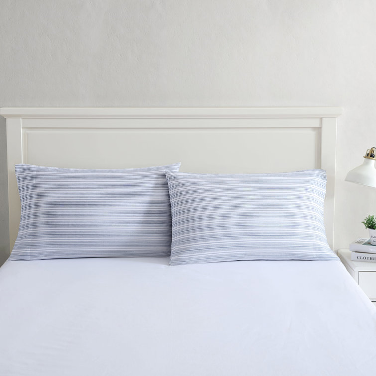 Gray Cotton Percale Standard Pillowcase Set