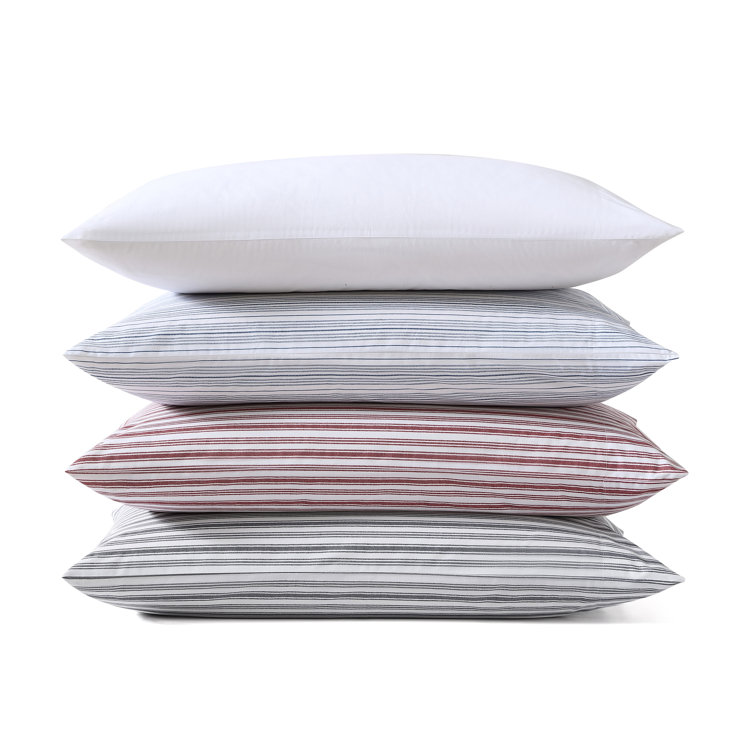 Gray Cotton Percale Standard Pillowcase Set