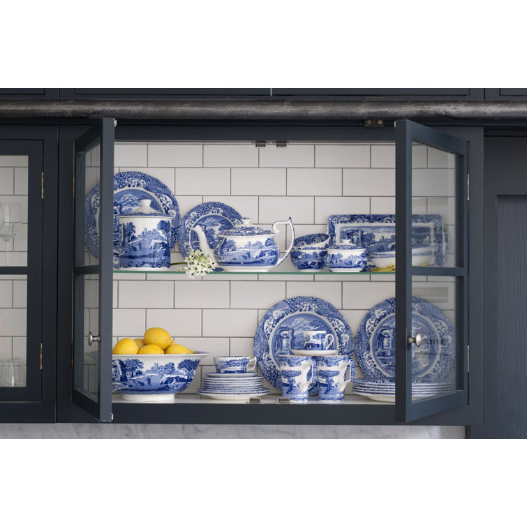 Blue Italian 14-Inch Ceramic Oval Serving Platter