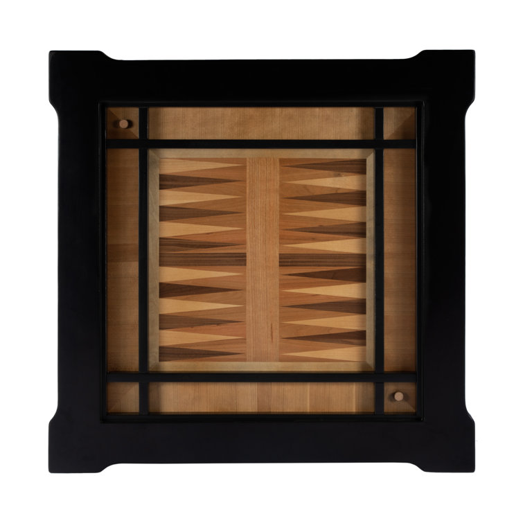 Black Square Wood Multi-Game Card Table