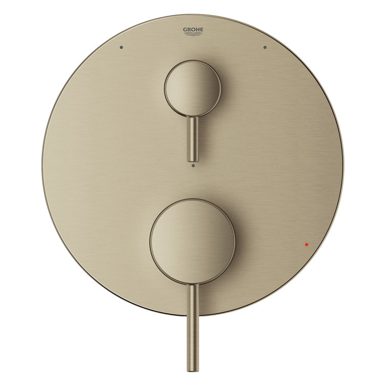 Brushed Nickel Modern Wall-Mounted Lever Valve Trim