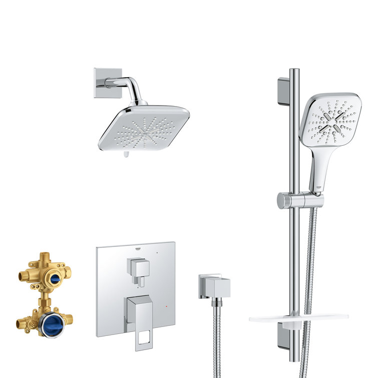 Eurocube Starlight Chrome Pressure Balance Shower Set
