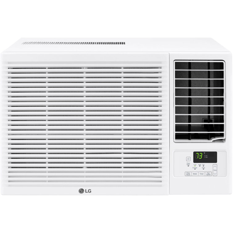 White 12000 BTU Window Air Conditioner with Heater and Remote
