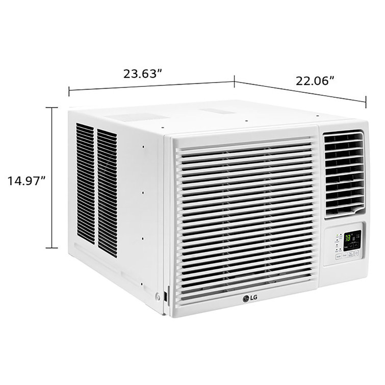 White 12000 BTU Window Air Conditioner with Heater and Remote