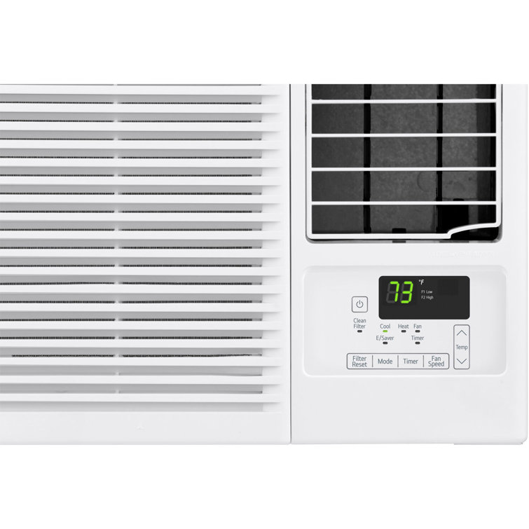 White 12000 BTU Window Air Conditioner with Heater and Remote