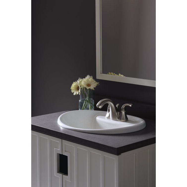 Brushed Nickel 8" Widespread Bathroom Faucet with Lever Handles