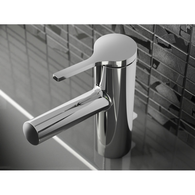 Vibrant Brushed Moderne Brass Single-Handle Bathroom Faucet