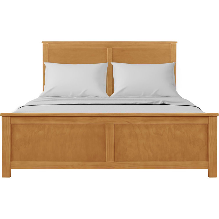 Winston Oak Queen Platform Bed with Paneled Headboard