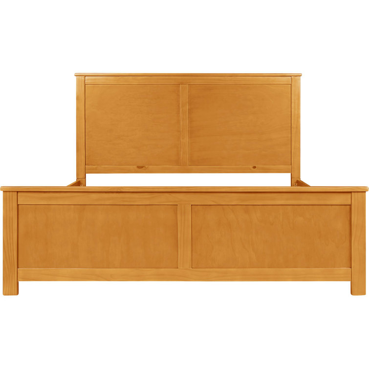 Winston Oak Queen Platform Bed with Paneled Headboard