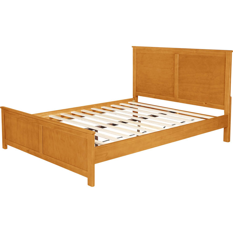 Winston Oak Queen Platform Bed with Paneled Headboard