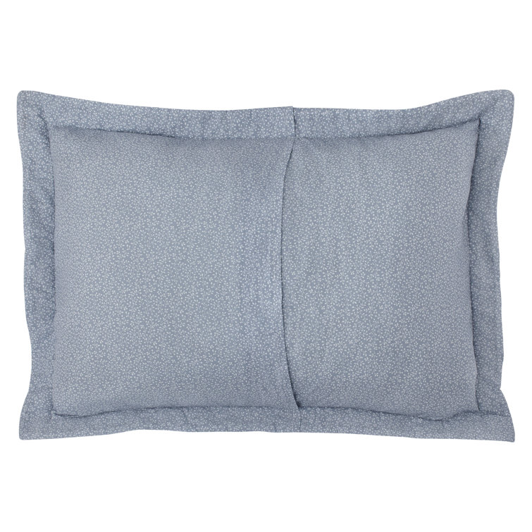 King Size Blue Cotton Reversible Quilt Set