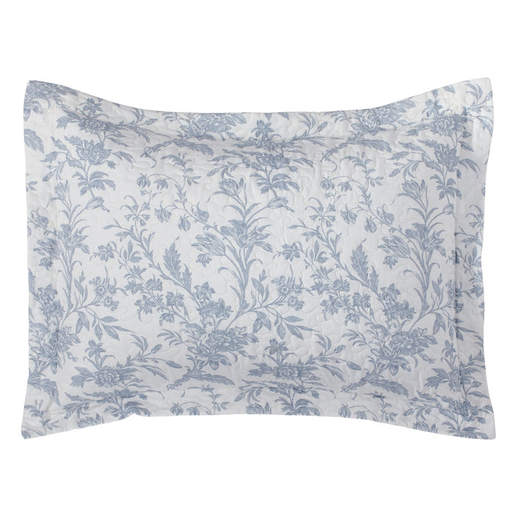 King Size Blue Cotton Reversible Quilt Set