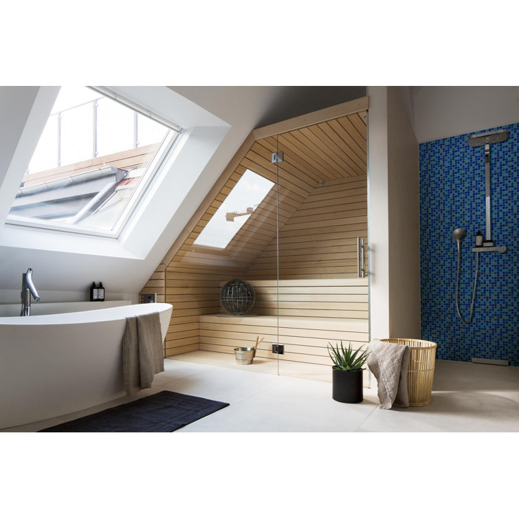 12" x 12" Polished Blue Glass Mosaic Wall Tile
