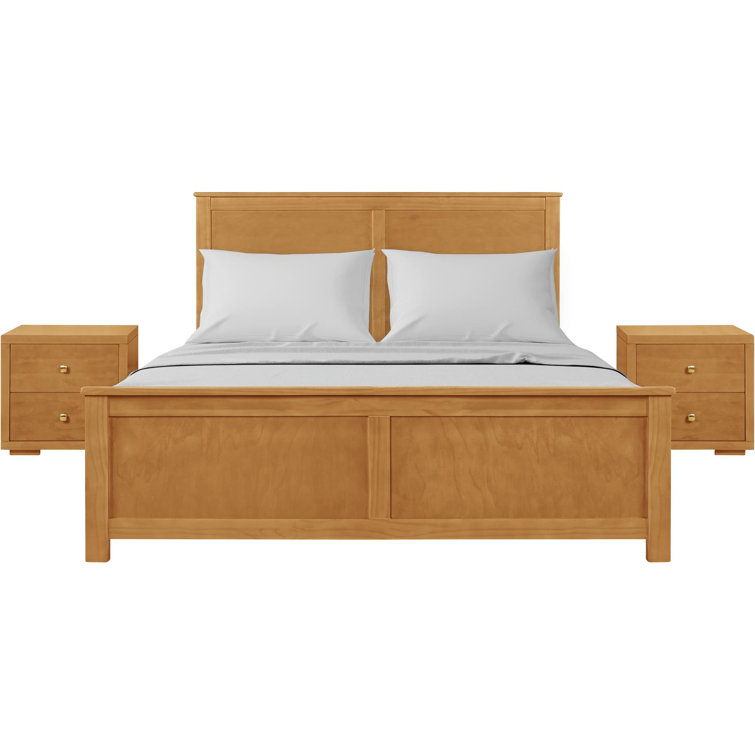 Winston Oak Queen Platform Bed with Nightstands