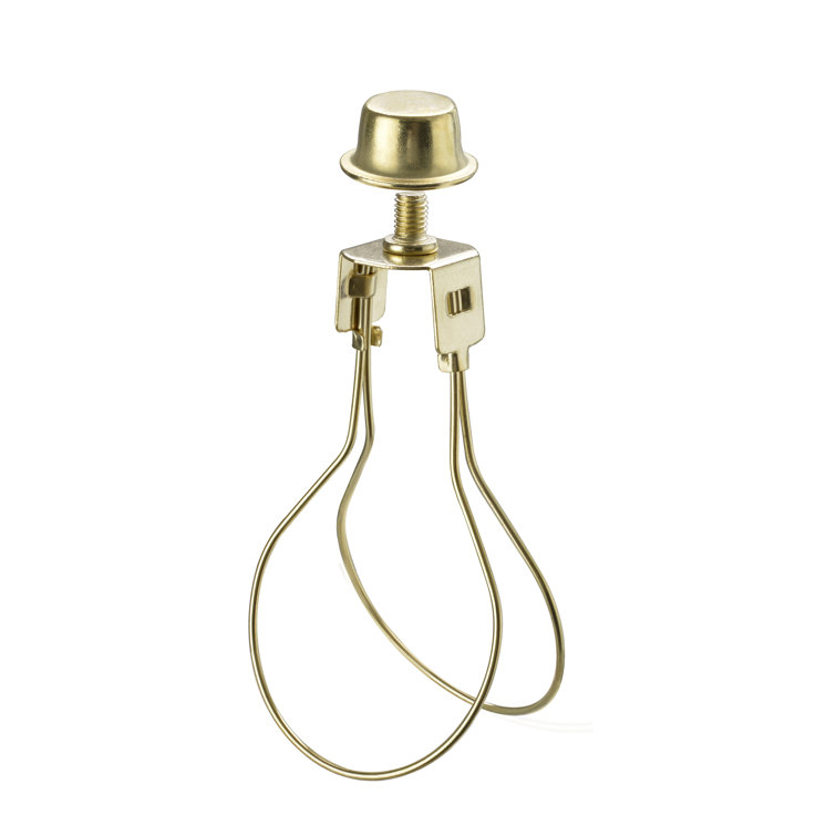 Polished Brass Light Bulb Clip-On Adapter with Finial