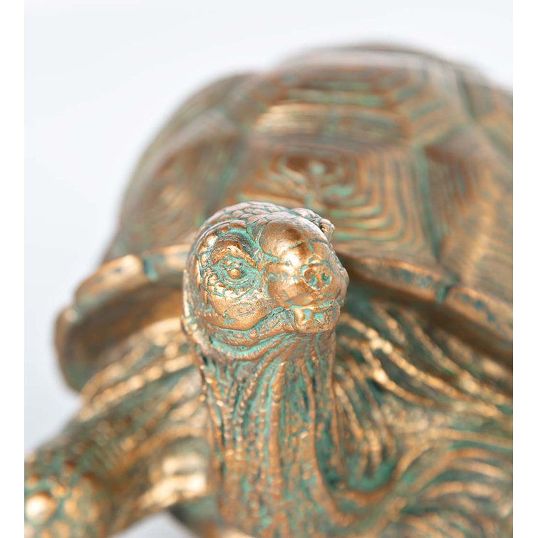 Weather-Resistant Resin Tortoise Family Garden Statues
