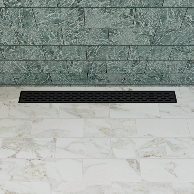 32'' Black Matte Stainless Steel Linear Shower Drain