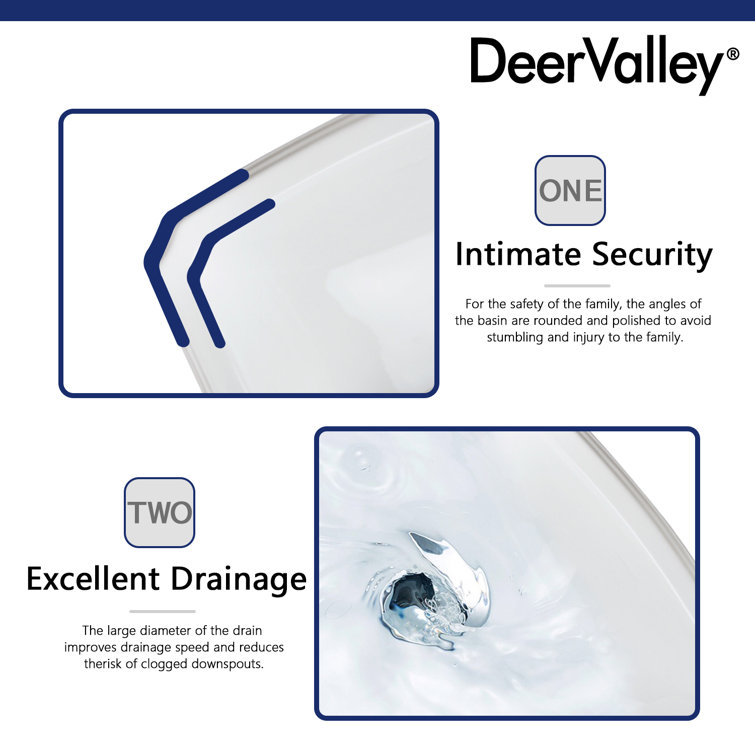 Dynasty 35.5" White Ceramic Pedestal Bathroom Sink with Overflow