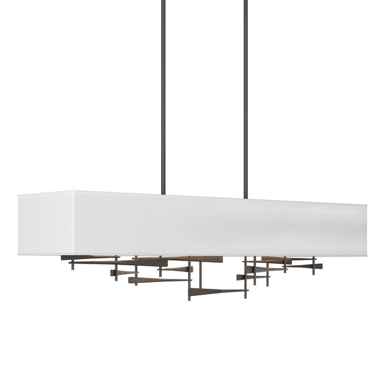 Bronze Eclipse Micro-Suede 4-Light Kitchen Island Pendant