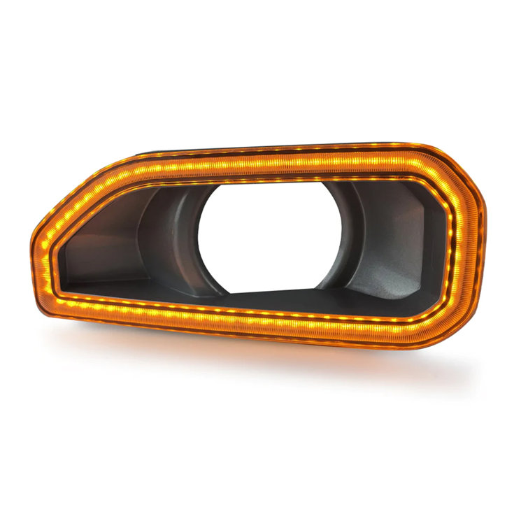 Amber and White LED Plastic Fog Light Covers for SUV