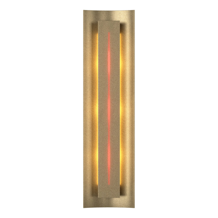 Gallery Ivory Art Glass & Dark Smoke Hand-Forged Sconce