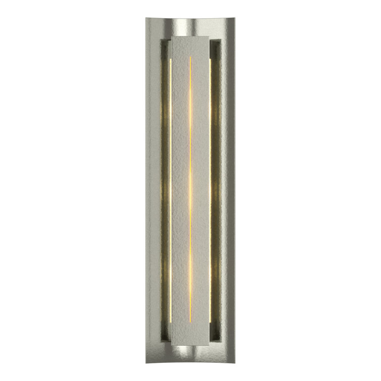 Gallery Ivory Art Glass & Dark Smoke Hand-Forged Sconce