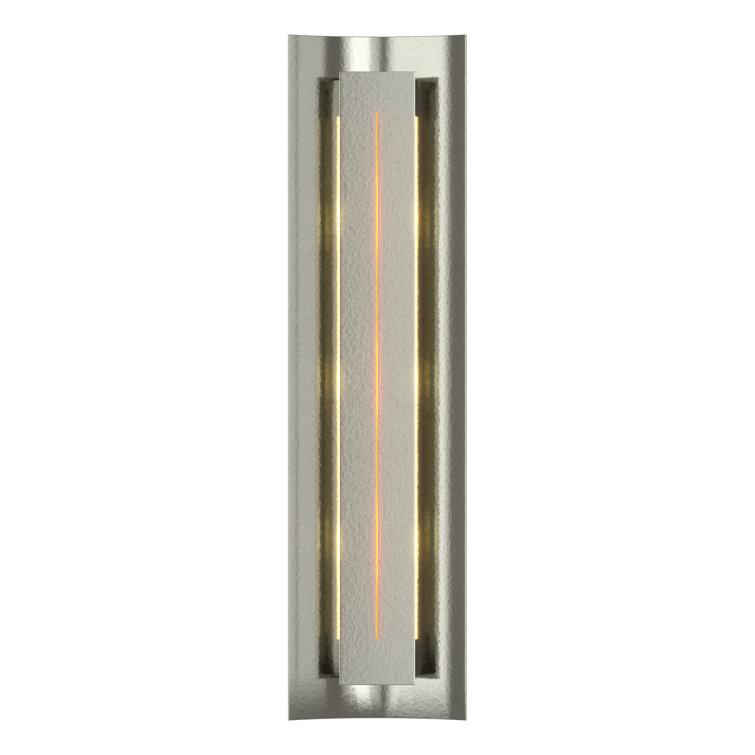 Gallery Ivory Art Glass & Dark Smoke Hand-Forged Sconce