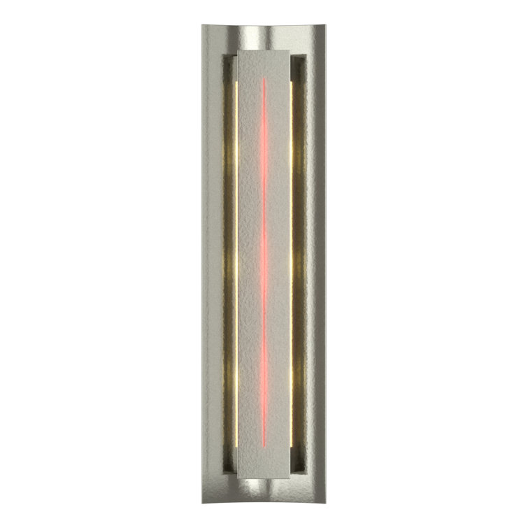 Gallery Ivory Art Glass & Dark Smoke Hand-Forged Sconce