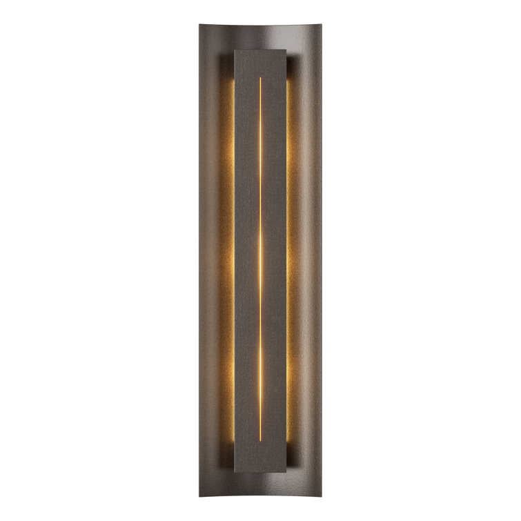Gallery Ivory Art Glass & Dark Smoke Hand-Forged Sconce