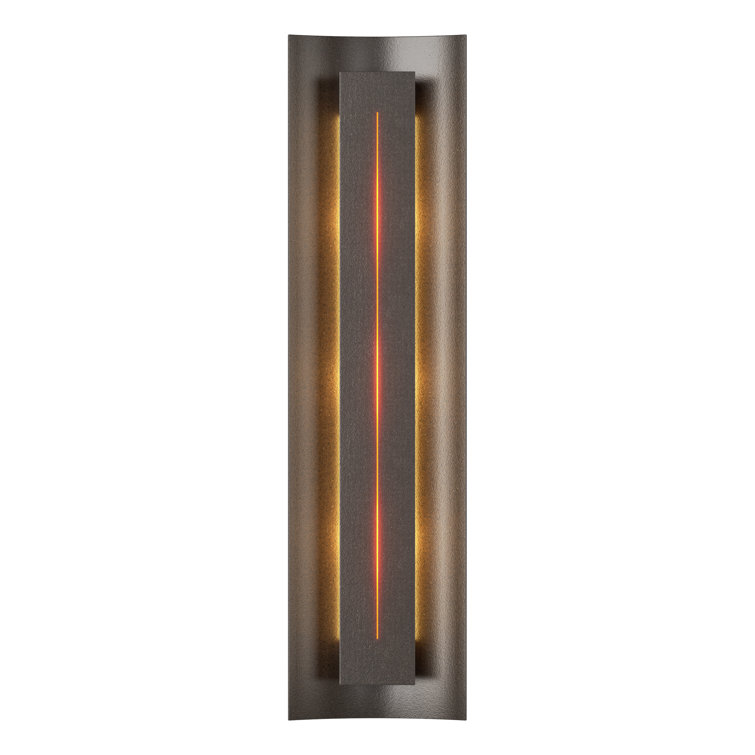 Gallery Ivory Art Glass & Dark Smoke Hand-Forged Sconce