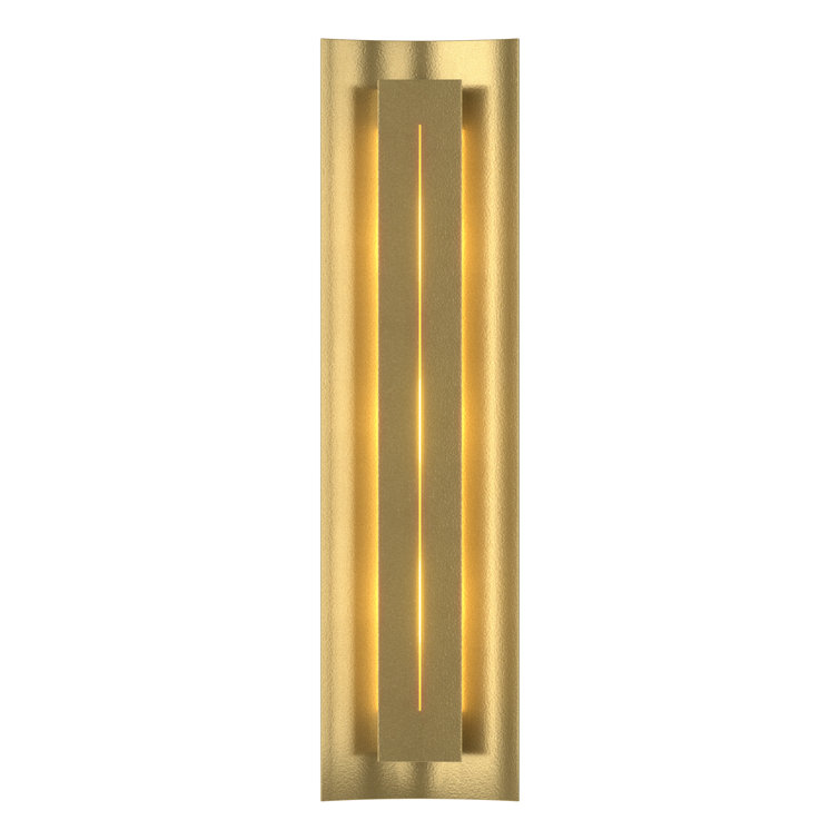 Gallery Ivory Art Glass & Dark Smoke Hand-Forged Sconce