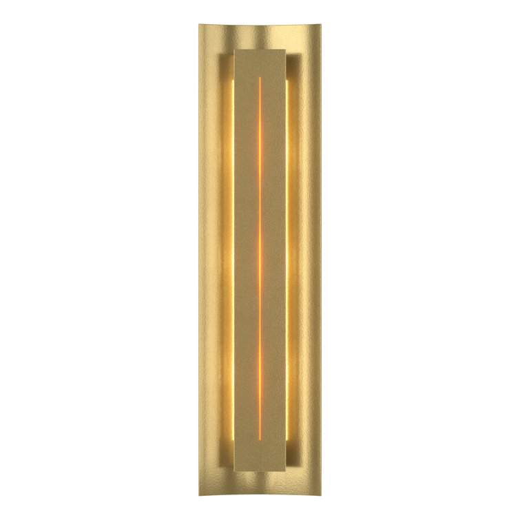 Gallery Ivory Art Glass & Dark Smoke Hand-Forged Sconce