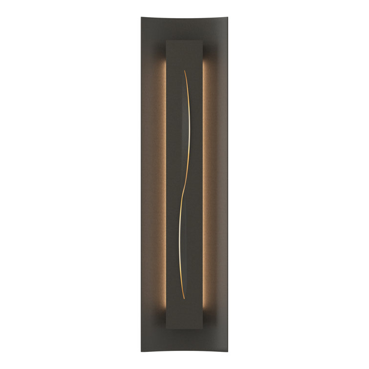 Gallery Ivory Art Glass & Dark Smoke Hand-Forged Sconce
