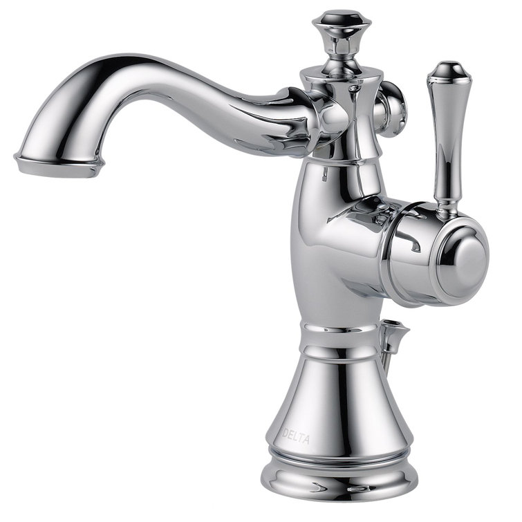 Cassidy Chrome Single Hole Bathroom Faucet with Drain Assembly