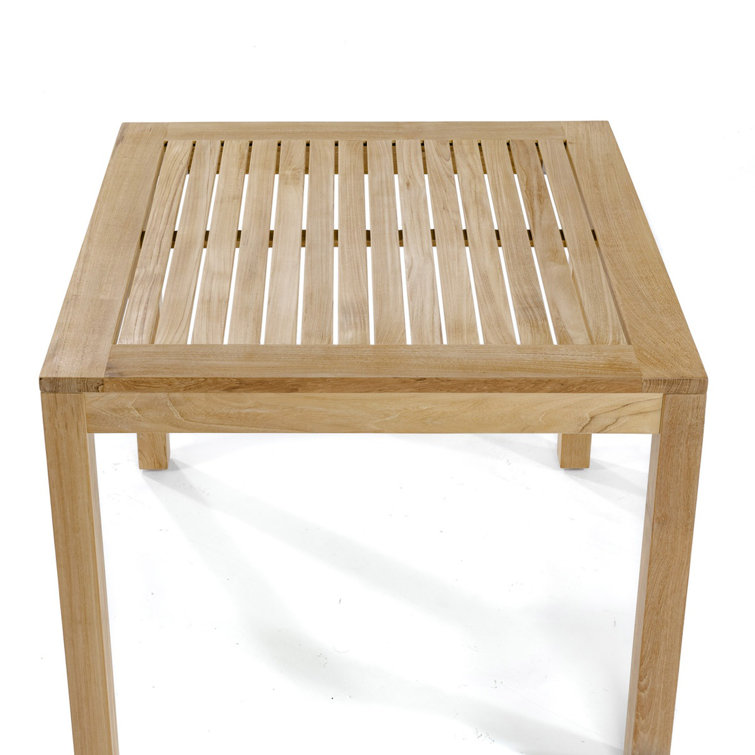 Westminster Square Teak Outdoor Dining Table with Large Levelers