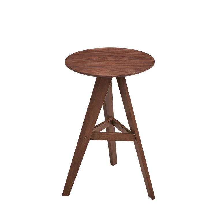 Rosheka Dark Brown Solid Wood Backless Counter Stool Set