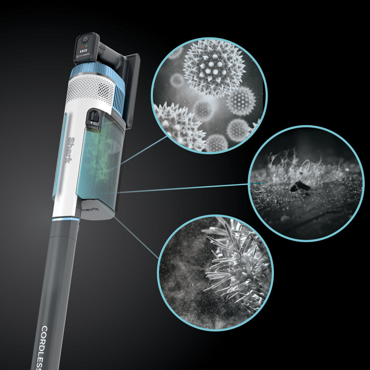 Light Blue Cordless Stick Vacuum with HEPA Filter
