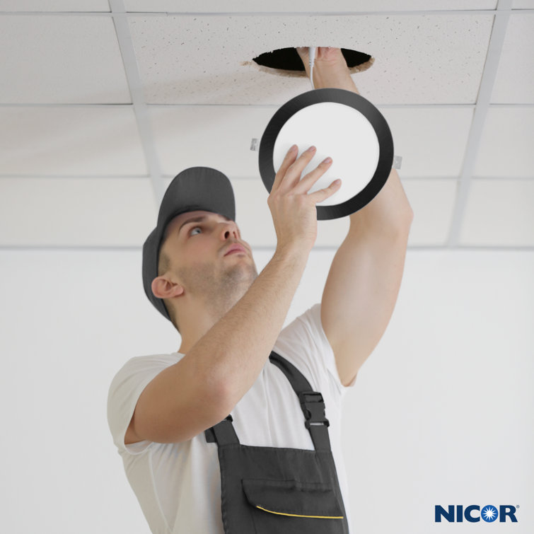 6'' Black Aluminum Dimmable LED Recessed Lighting Kit