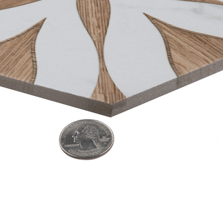 Llama Brown Matte Hexagonal Porcelain Tile