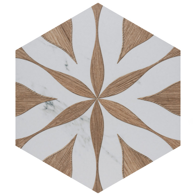 Llama Brown Matte Hexagonal Porcelain Tile
