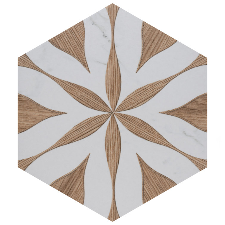 Llama Brown Matte Hexagonal Porcelain Tile