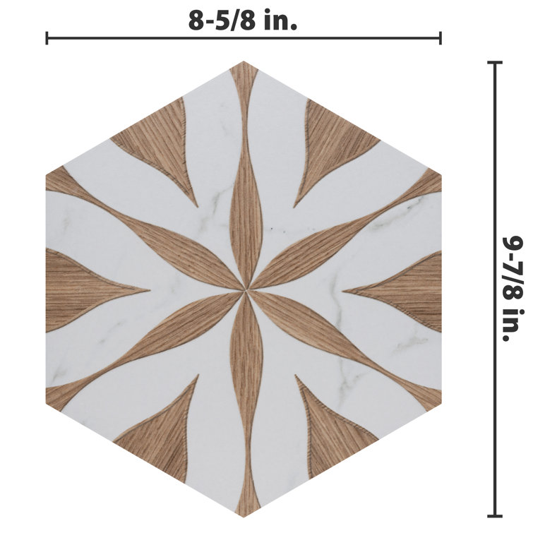 Llama Brown Matte Hexagonal Porcelain Tile