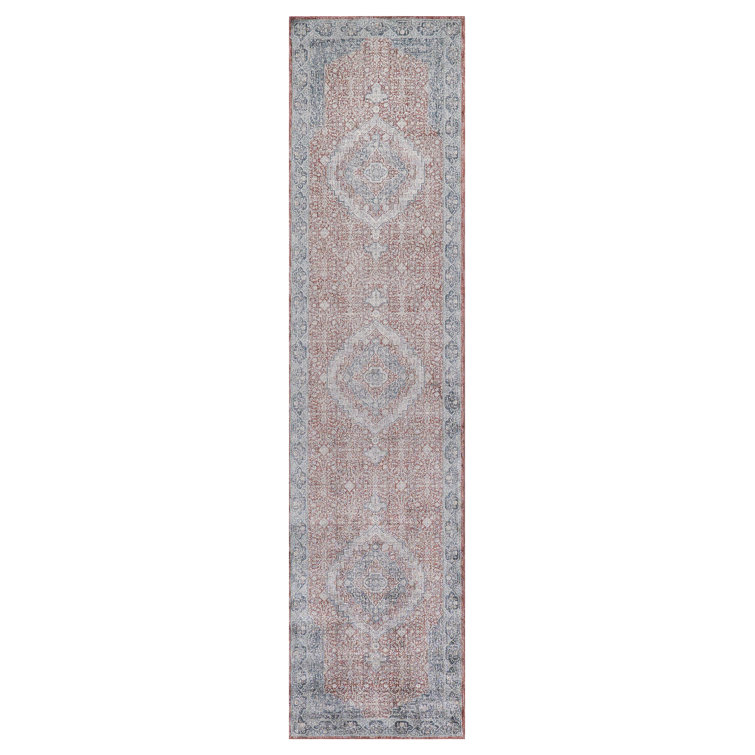 Heritage Red and Navy Synthetic 12' x 15' Area Rug