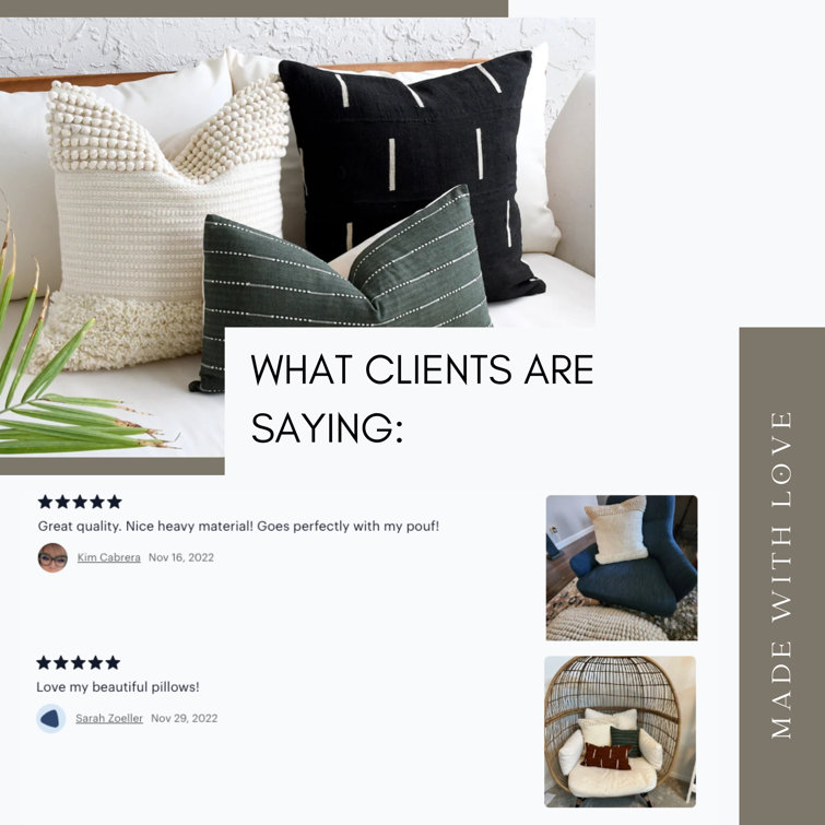 Off-White Cotton Wool Textured Boho Throw Pillow
