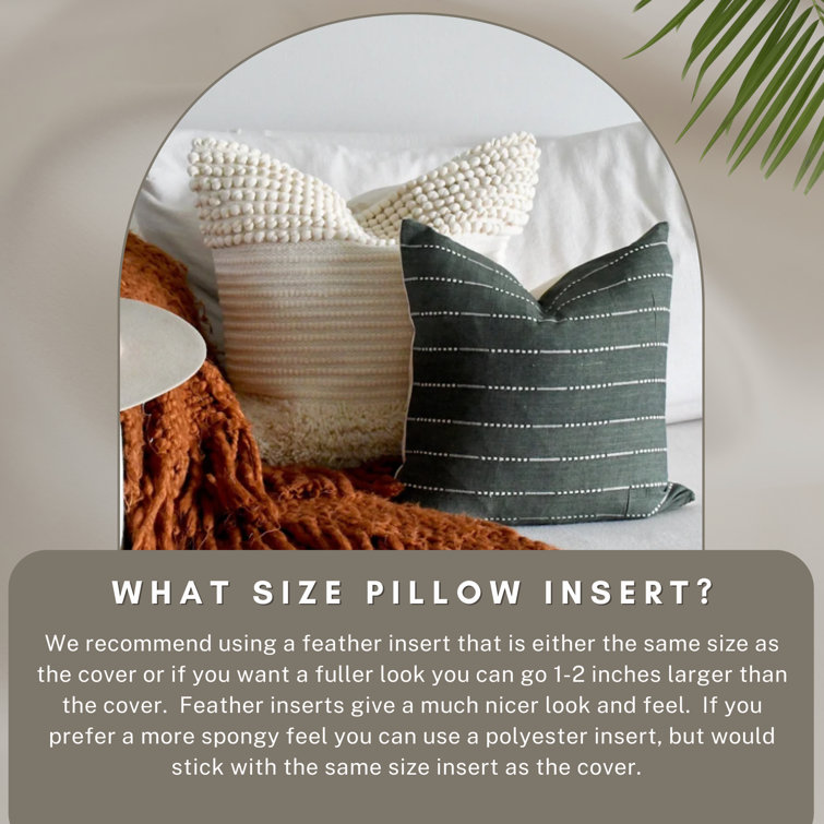 Off-White Cotton Wool Textured Boho Throw Pillow