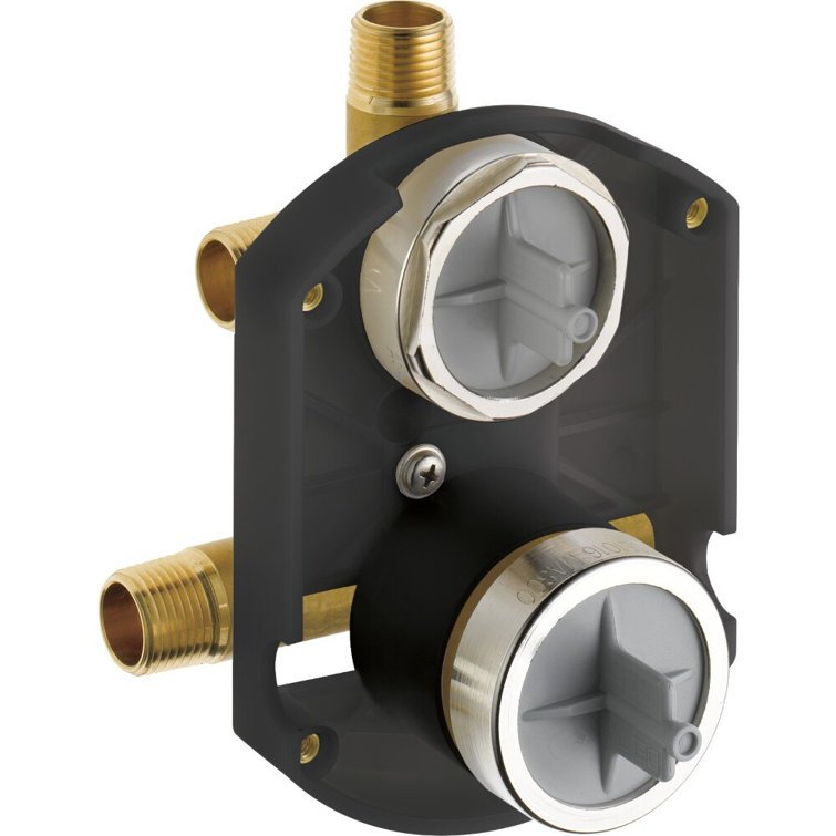 Universal Brass and Plastic Wall-Mounted Shower Diverter Rough