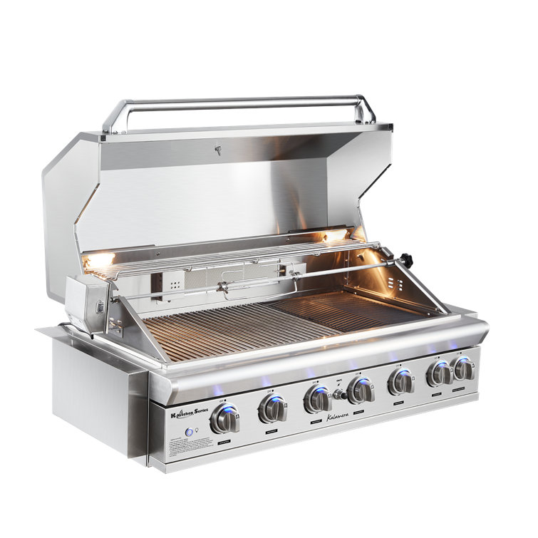 Kalamera 6-Burner Stainless Steel Built-In Gas Grill