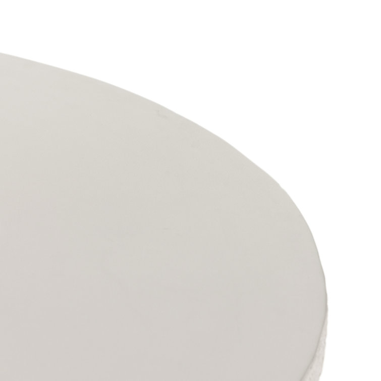 Charlize 60" White Contemporary Round Concrete Dining Table