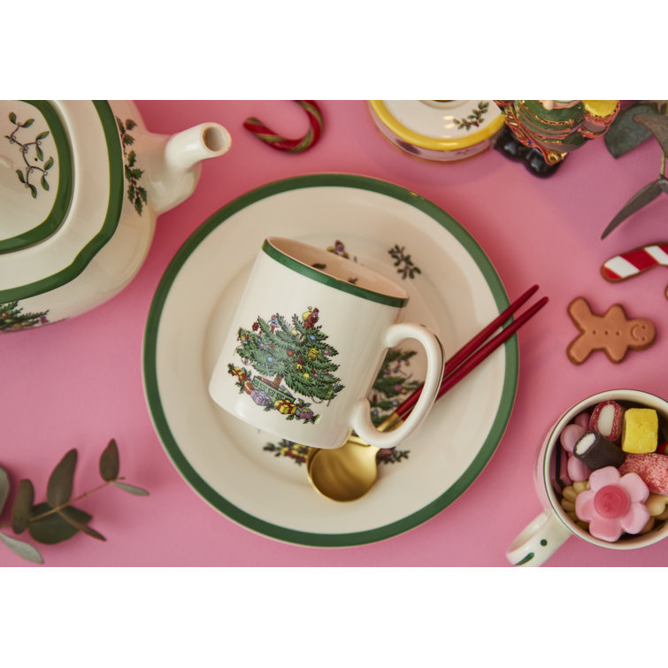 Spode Christmas Tree 4-Piece Earthenware Dinnerware Set