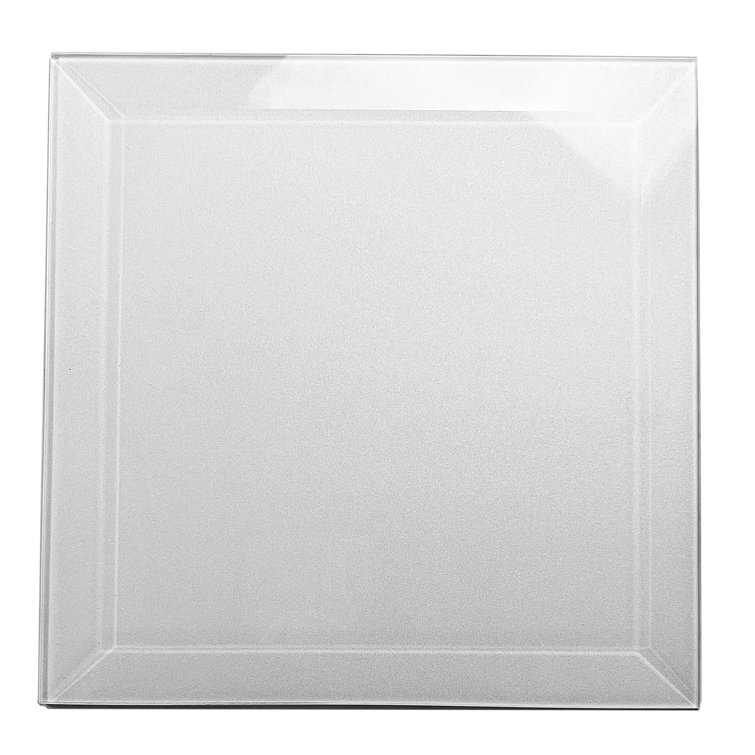 Frosted Elegance 8x8 Glossy White Glass Wall Tile